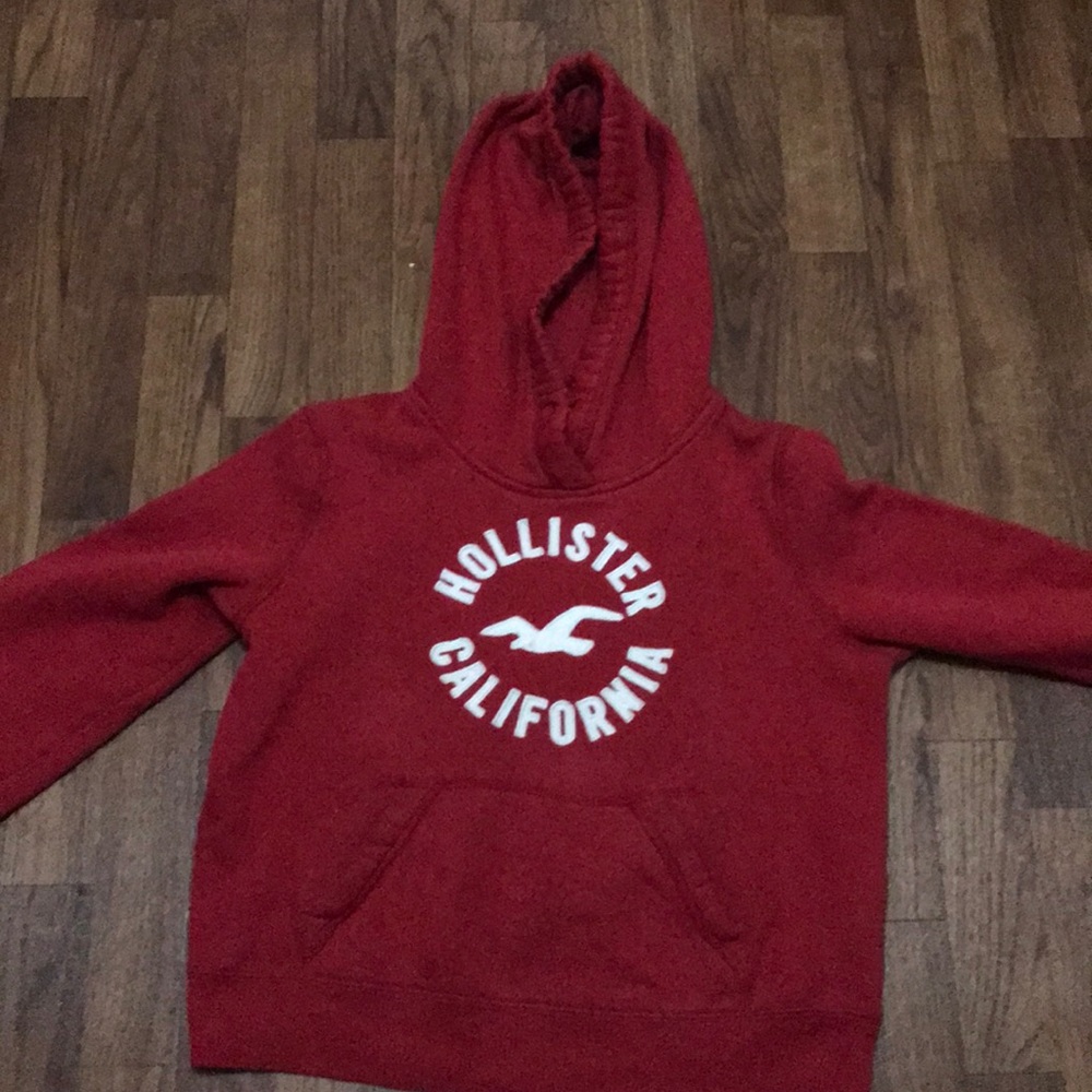 Red holister hoodie